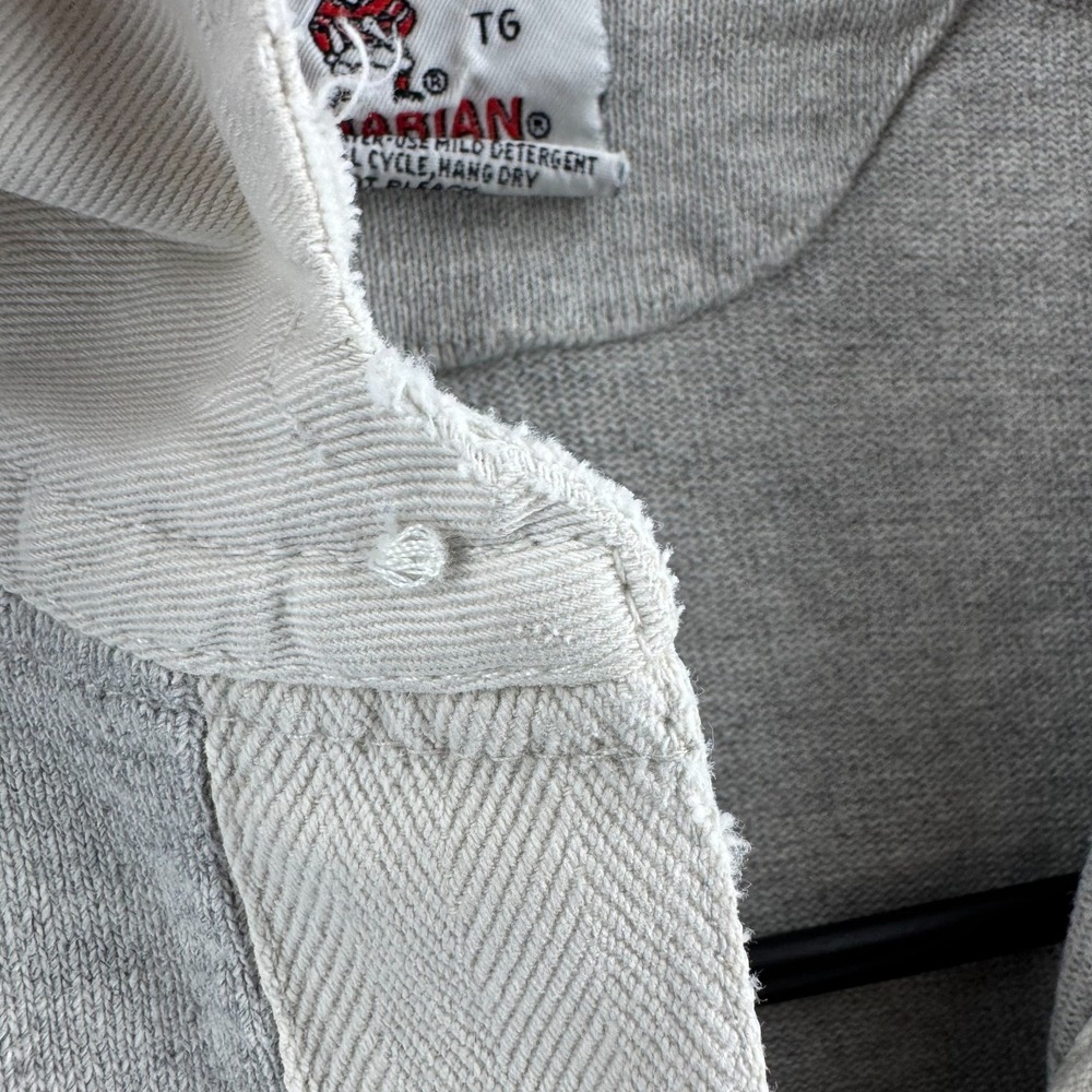 Vintage University of Alberta Rugby‎ Shirt Mens XL Gray Barbarian Cotton 90s - Picture 7 of 16